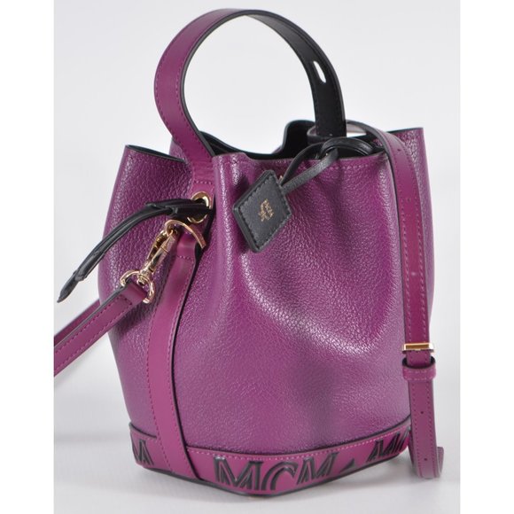 MCM Leather Contrast Logo Mini Crossbody Purse Bag - Picture 2 of 11